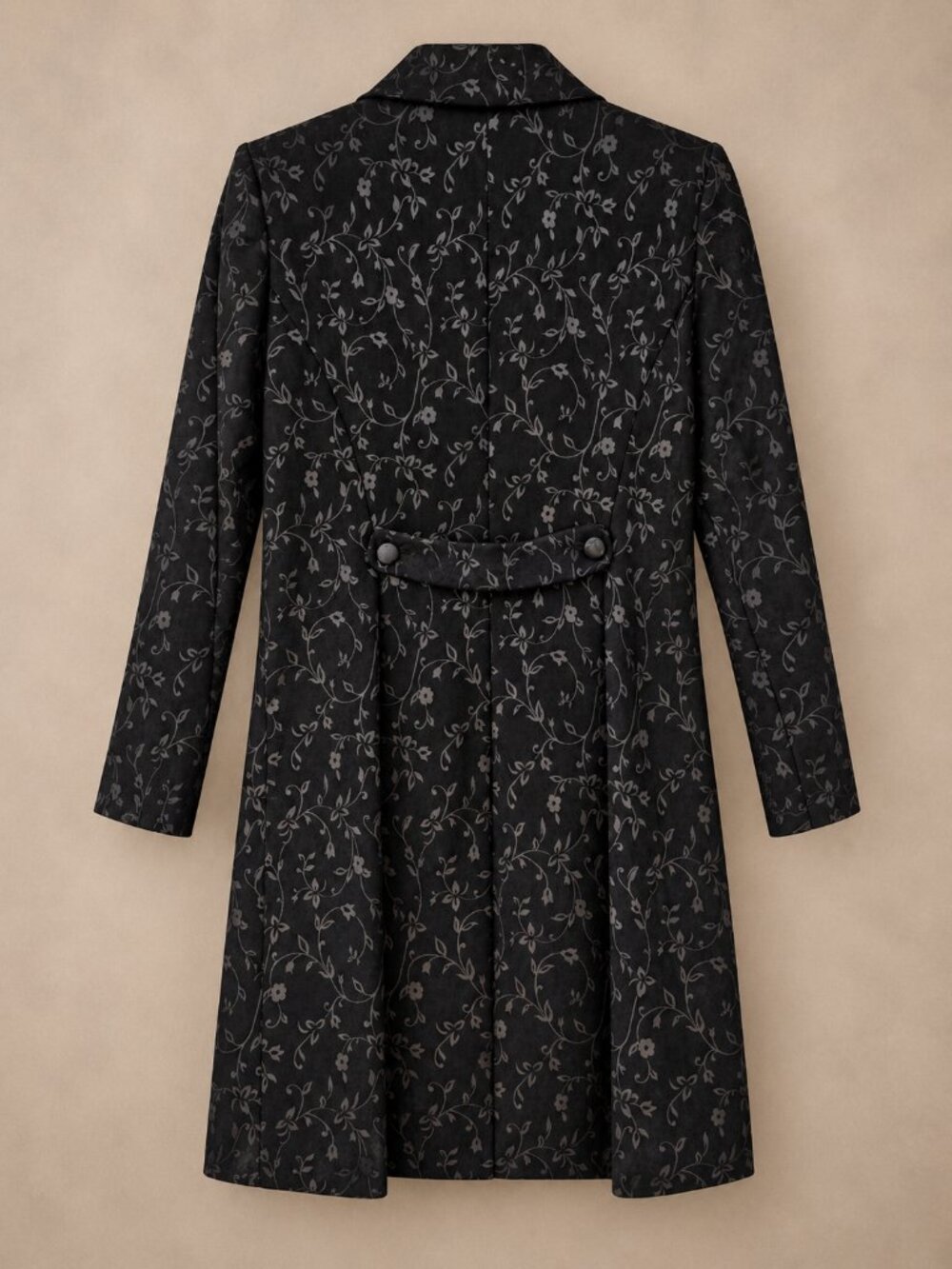 Jessica Howard Black & Gray Floral Long Blazer/Jacket - 10P - Picture 2 of 7